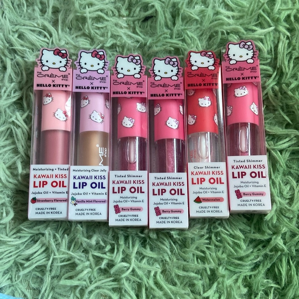 Cream x hello kitty lip oils